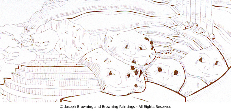 Joseph Browning Paintings Carved Drawing 061 Detail 02