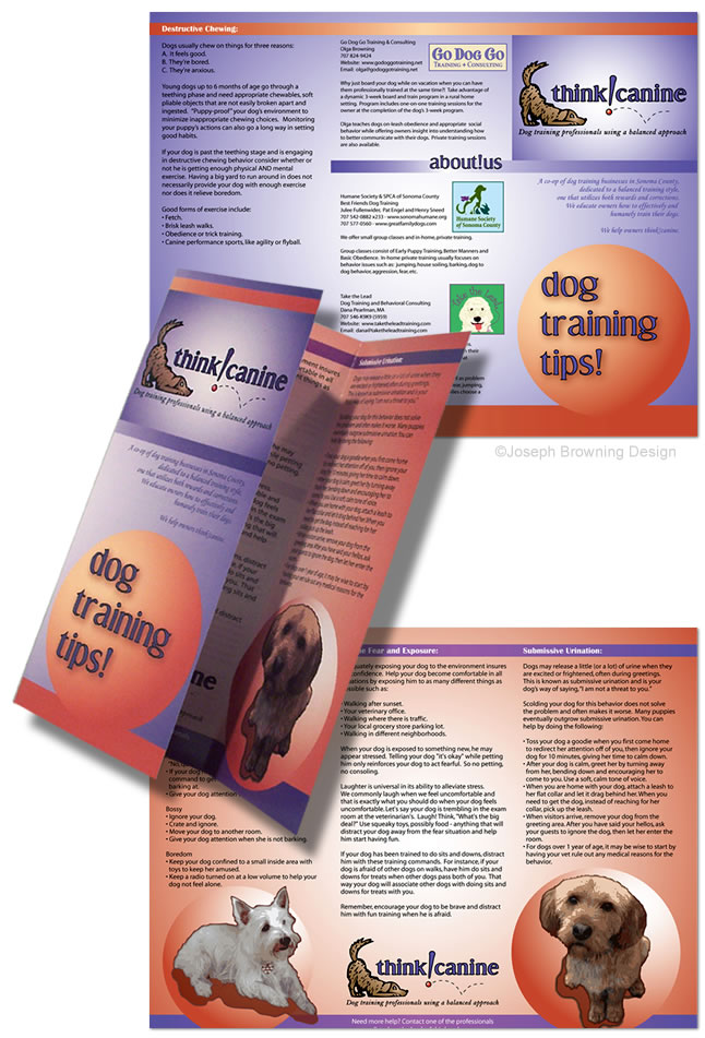 Joseph Browning Design - Think Canine Brochure