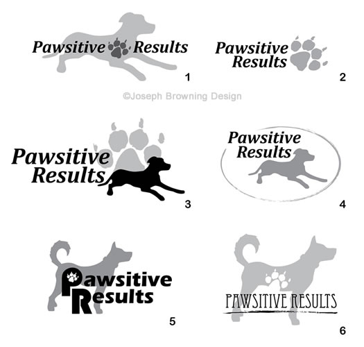 Joseph Browning Design - Pawsitive Results Logo Samples