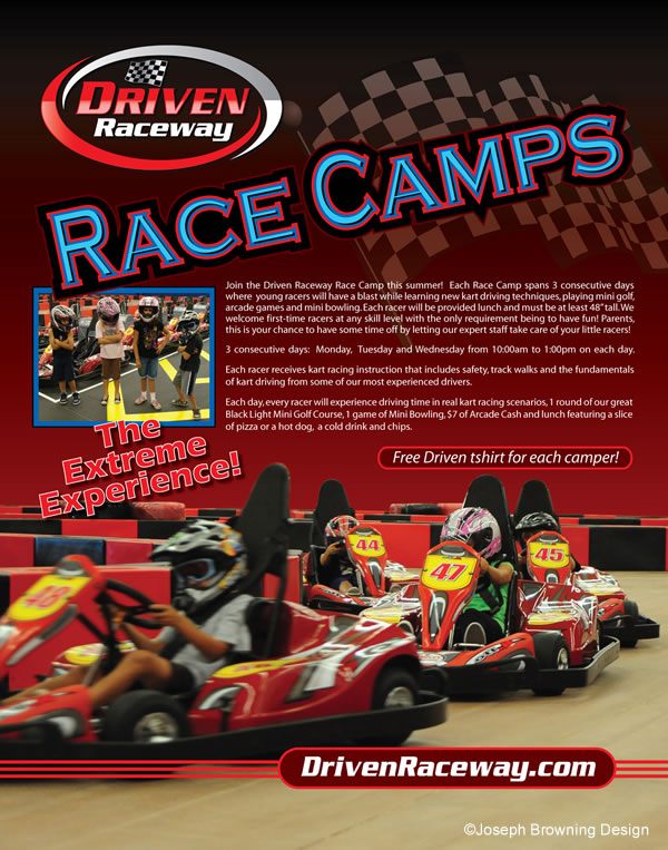 Joseph Browning Design - Driven Raceway Race Camps Poster