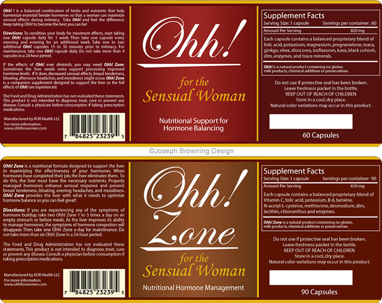 Joseph Browning Design - Ohh! Supplement Labels