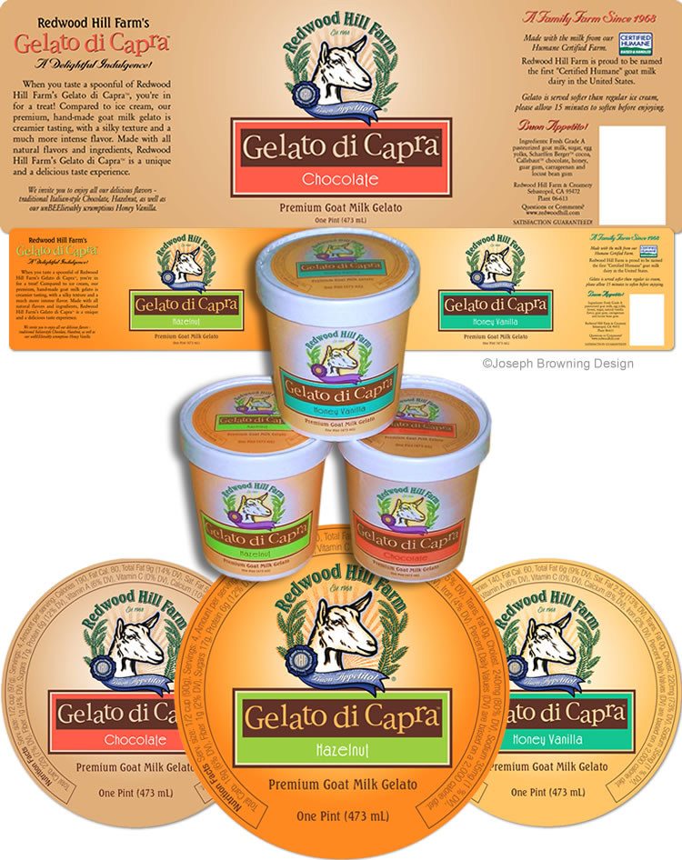 Joseph Browning - Redwood Hill Farm Gelato di Capra Labels