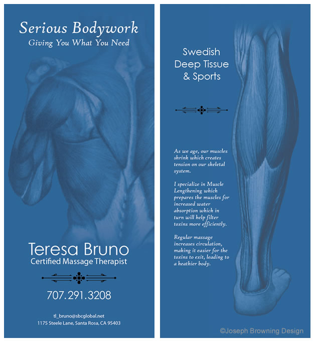 Joseph Browning Design - Teresa Bruno Rack Card Front and Back