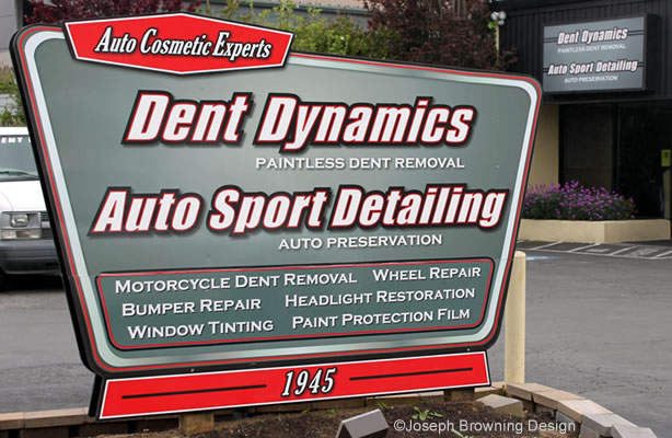 Joseph Browning Design - Dent Dynamics Driveway Sign