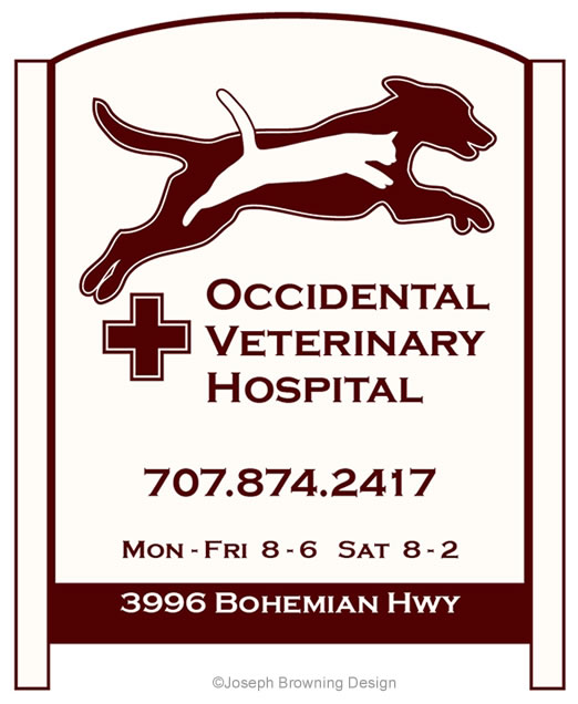 Joseph Browning Design - Occidental Veterinary Hospital Sign